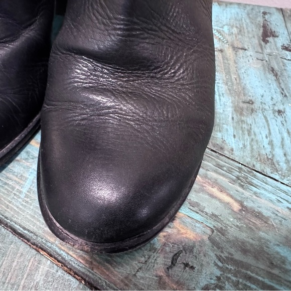 KATE SPADE Baise Pull-On Black Calf Leather Boot 4" Stacked Heel Size 8.5 - Picture 7 of 16